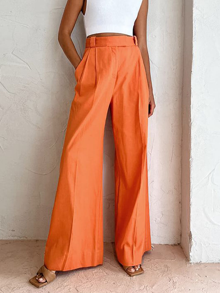 Mataas na Baywang Malapad na Pantalon na Maluwag