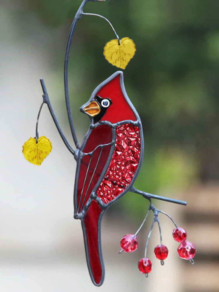 Décoration à suspendre "Adorable oiseau rouge"
