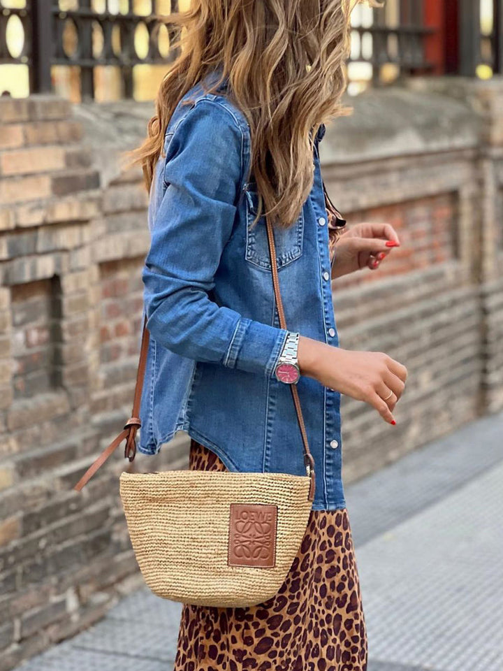 Lässige Jeansjacke mit Revers