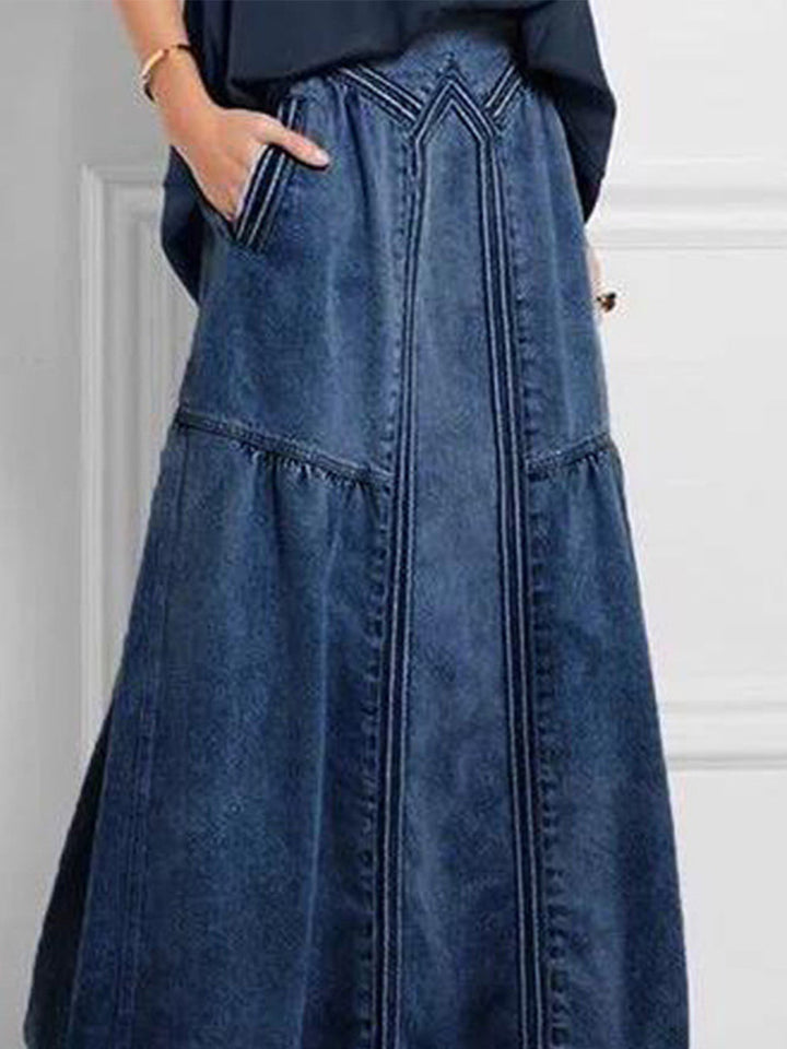 Jupe en jean élastique simple