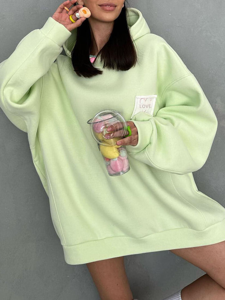 Lockeres, einfarbiges Sweatshirt