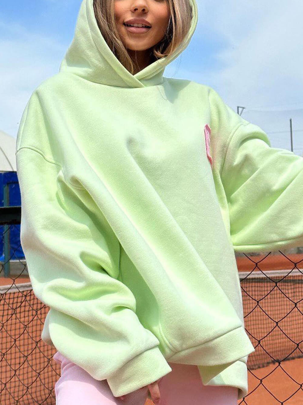 Lockeres, einfarbiges Sweatshirt