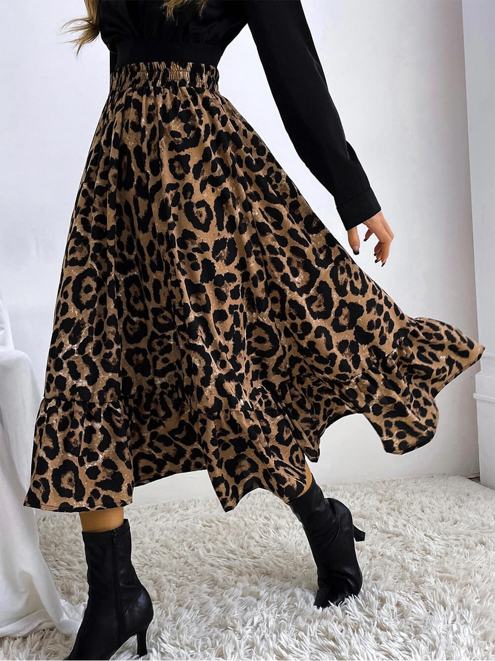 GORGLITTER Feestrok voor dames, grote maten, elegante maxirok met split GORGLITTER Feestrok voor dames, grote maten, elegante maxirok met split