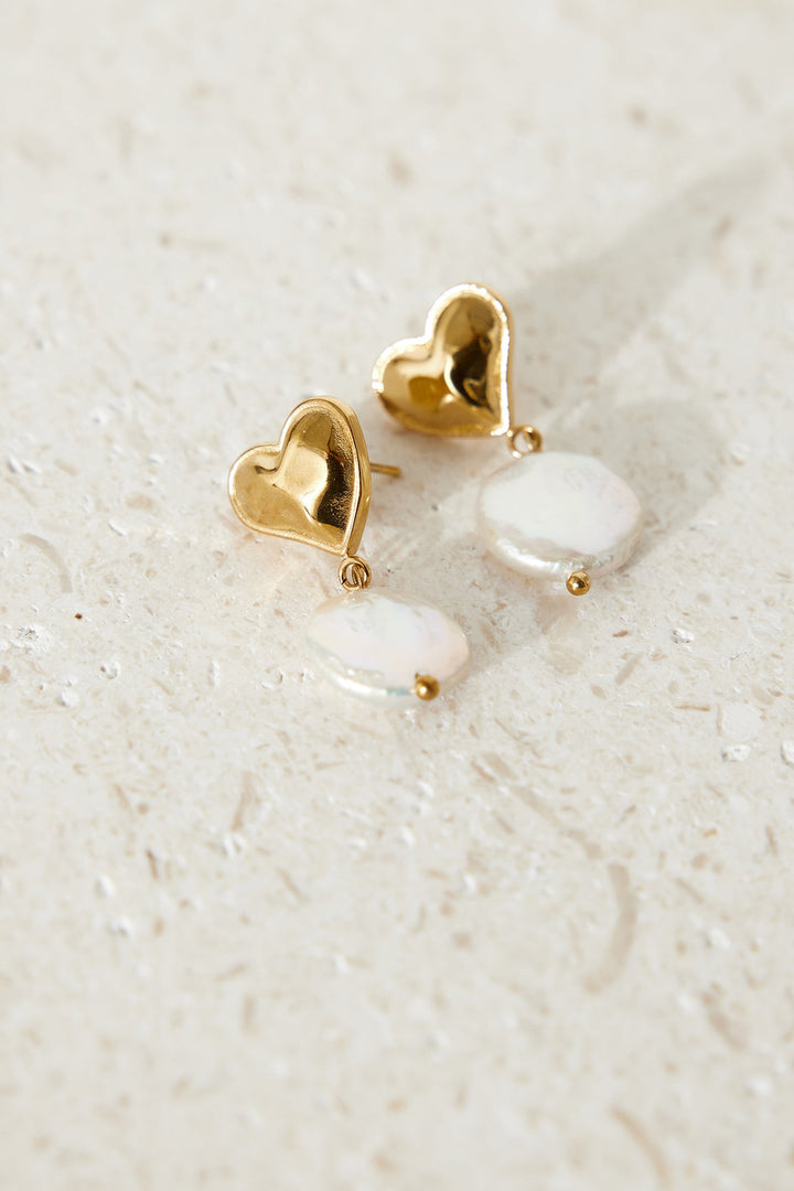 Boucles D'oreilles Love Me More Plaquées Or 18 Carats Or