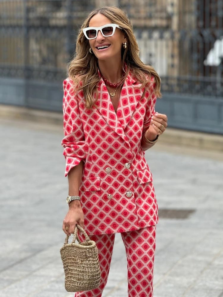 Ensemble de blazer imprimé tendance