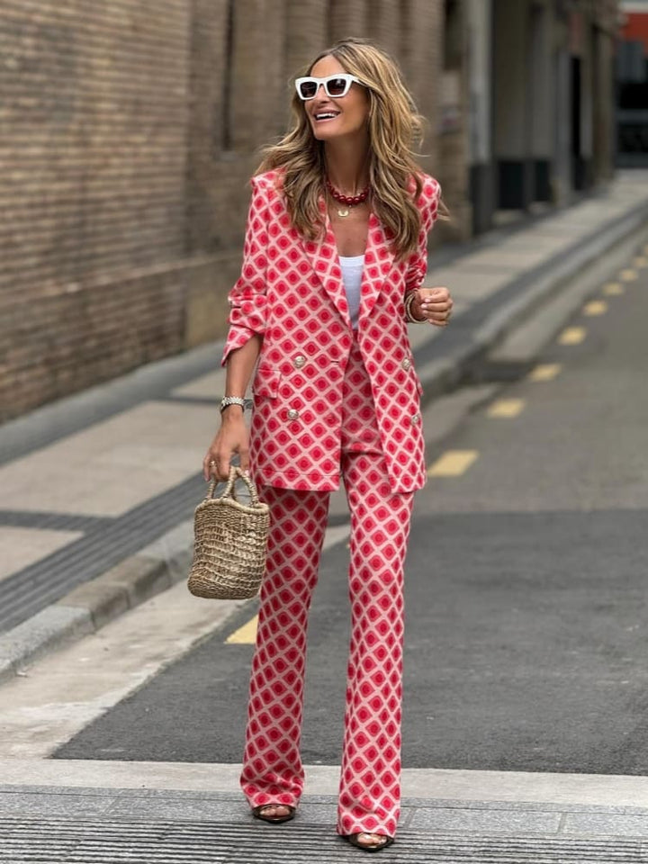 Ensemble de blazer imprimé tendance