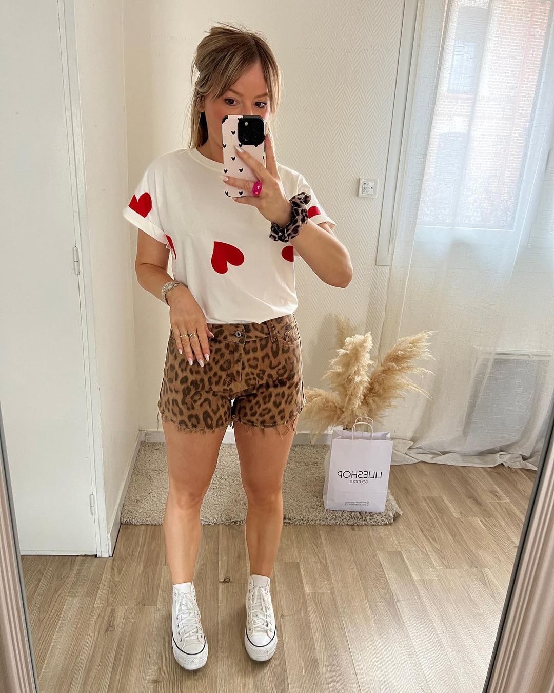 Pantalones cortos con estampado Leo