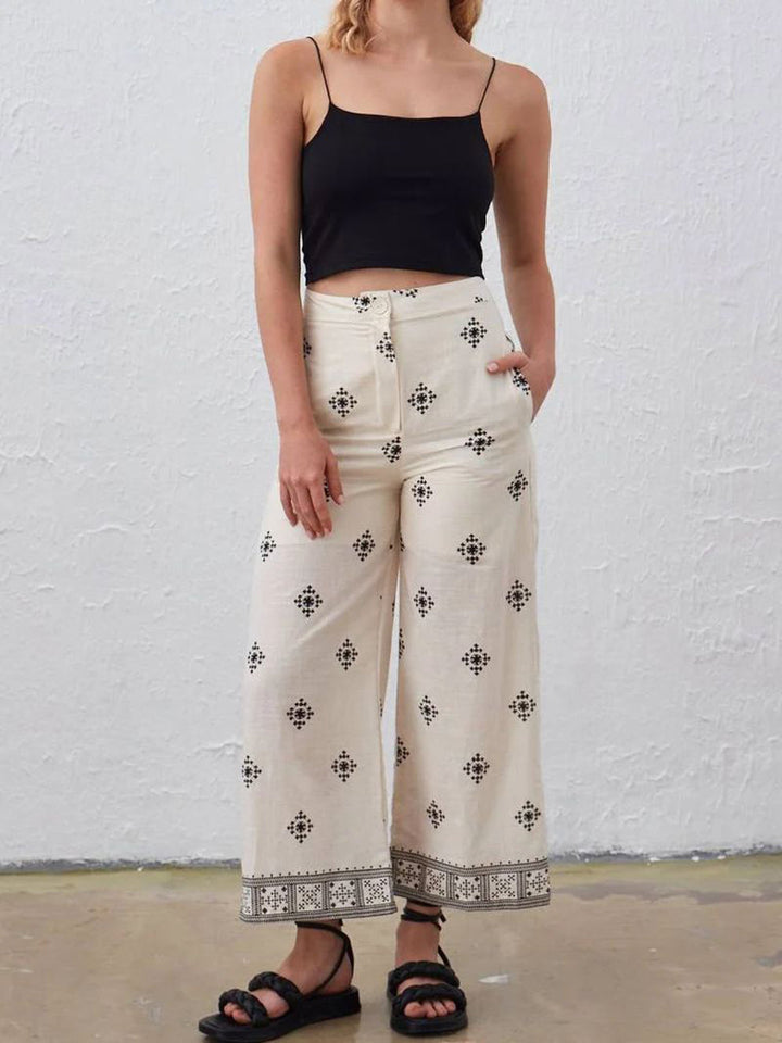 Pantalon Flora en lin mélangé