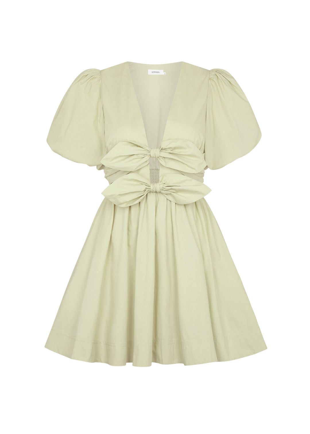 Mini-robe à lacets et découpes avec nœud
