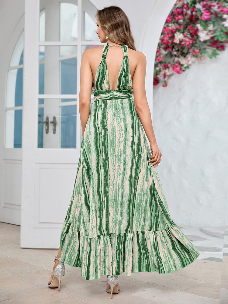 Rochie sexy cu decolteu în V, spate gol