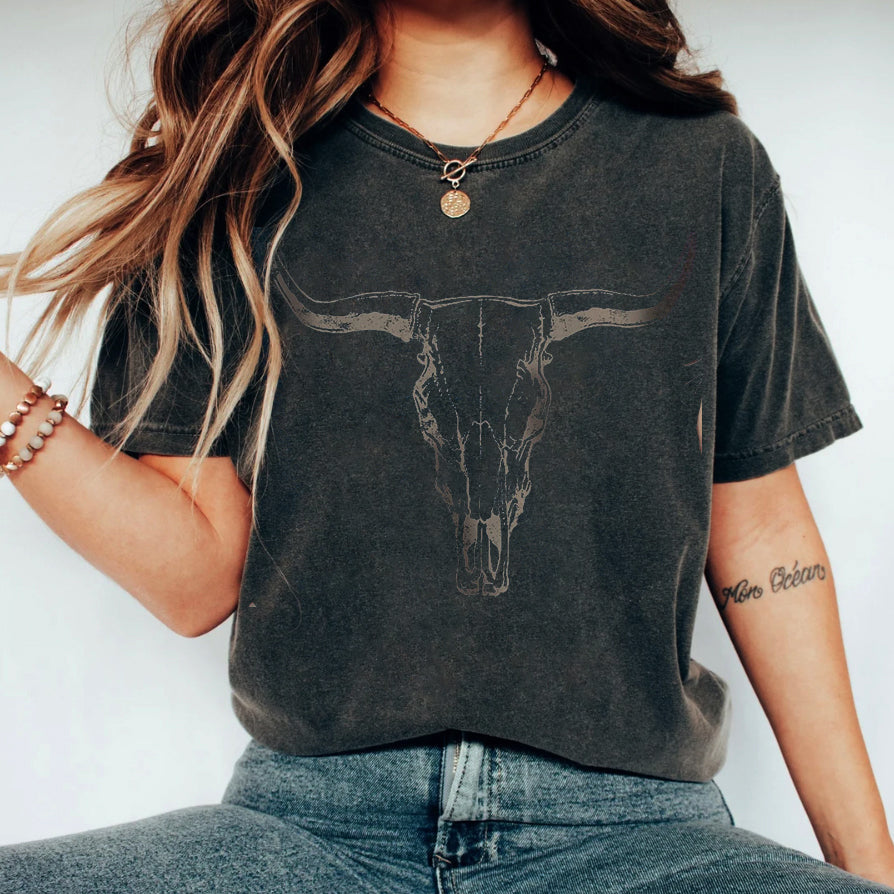 Tričko Boho Cow Skull