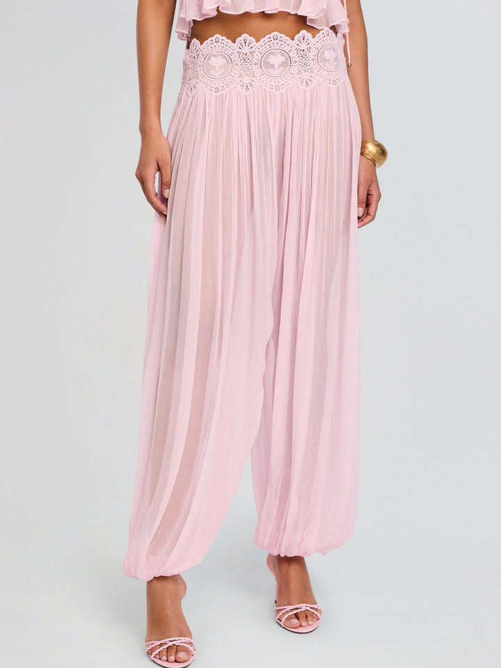 Set ng Blush Lace Chiffon