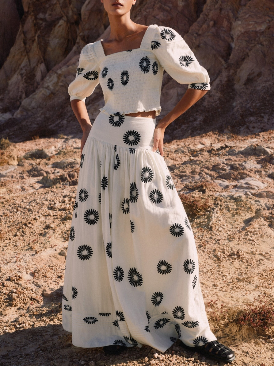 Moderna Daisy Print Byx Set