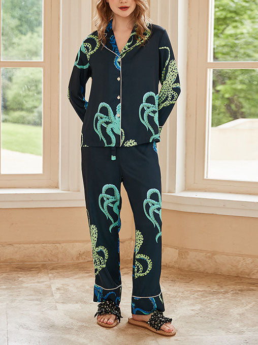 Octopus Print Pajama Set