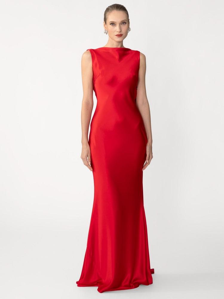 Tied & Drawn – Satin Gown