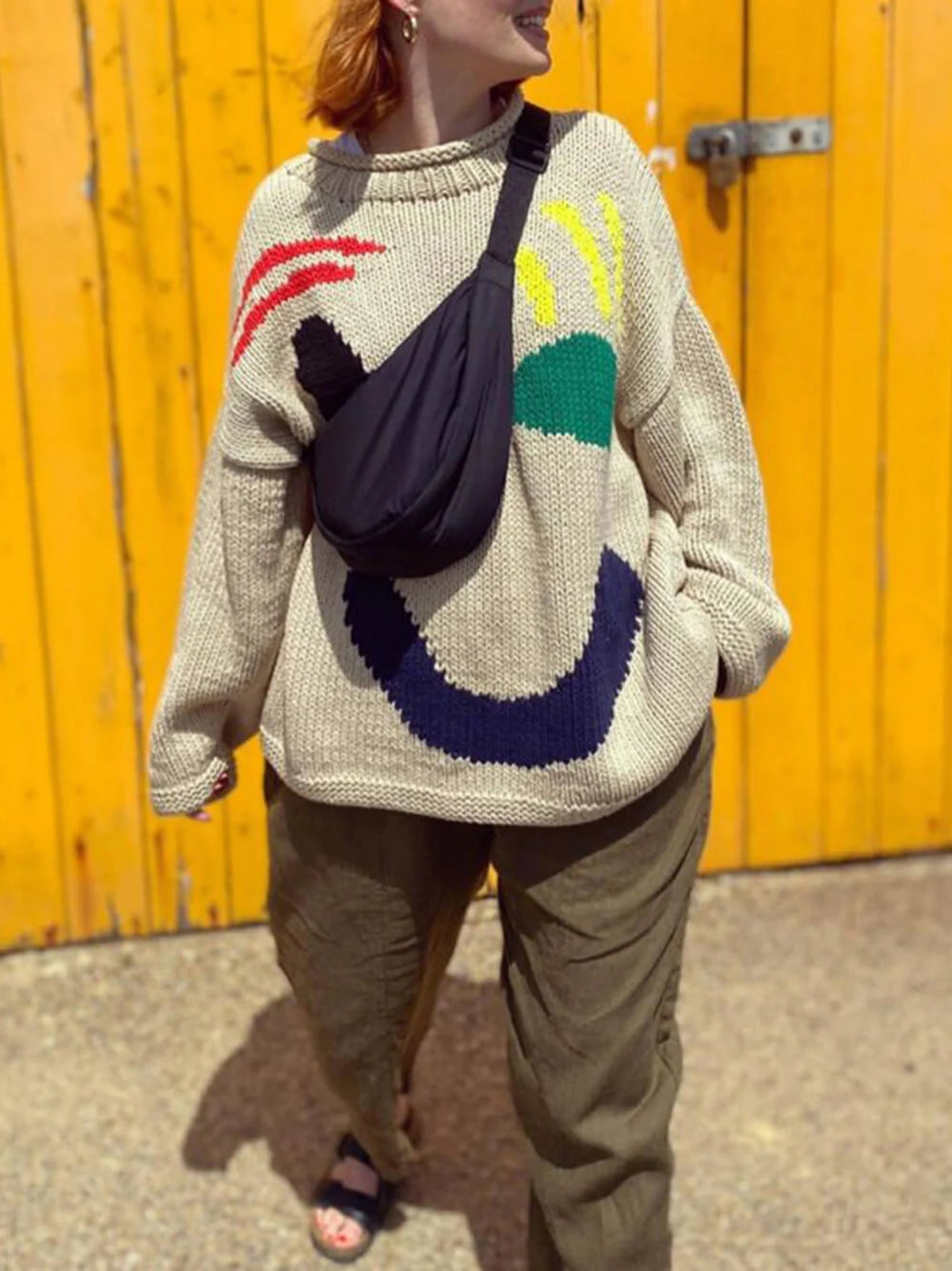 Graffiti Wicked Grin Oversized Sweater