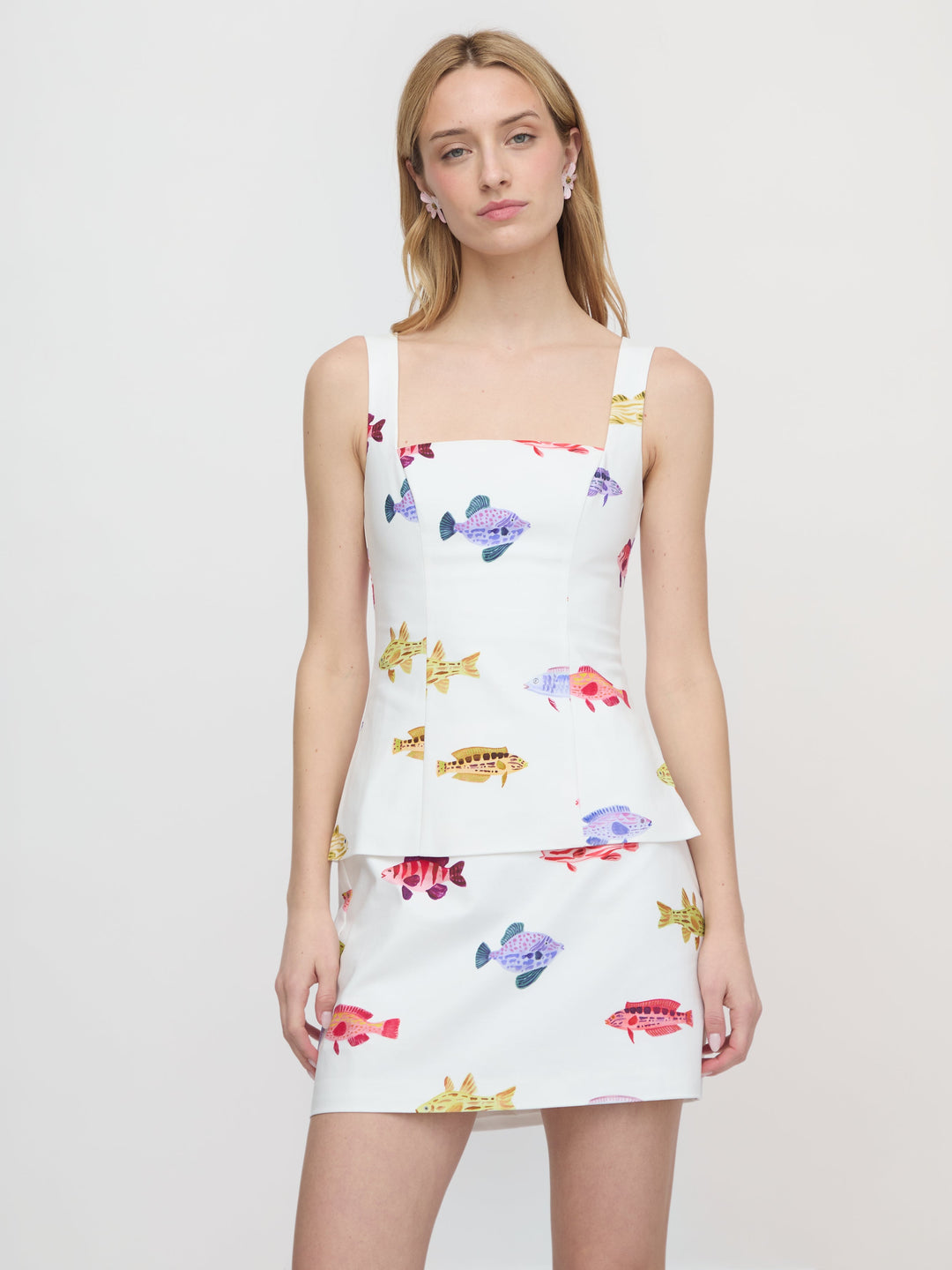 The Tropical Fish Print Skirt Set