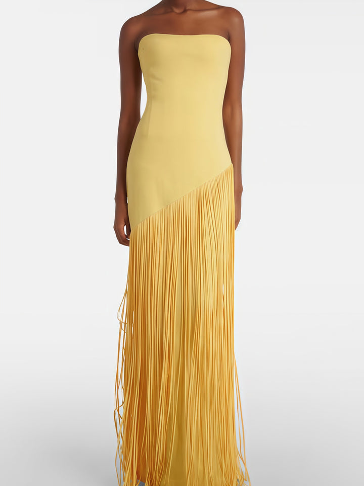 The Yellow Fringe Gown