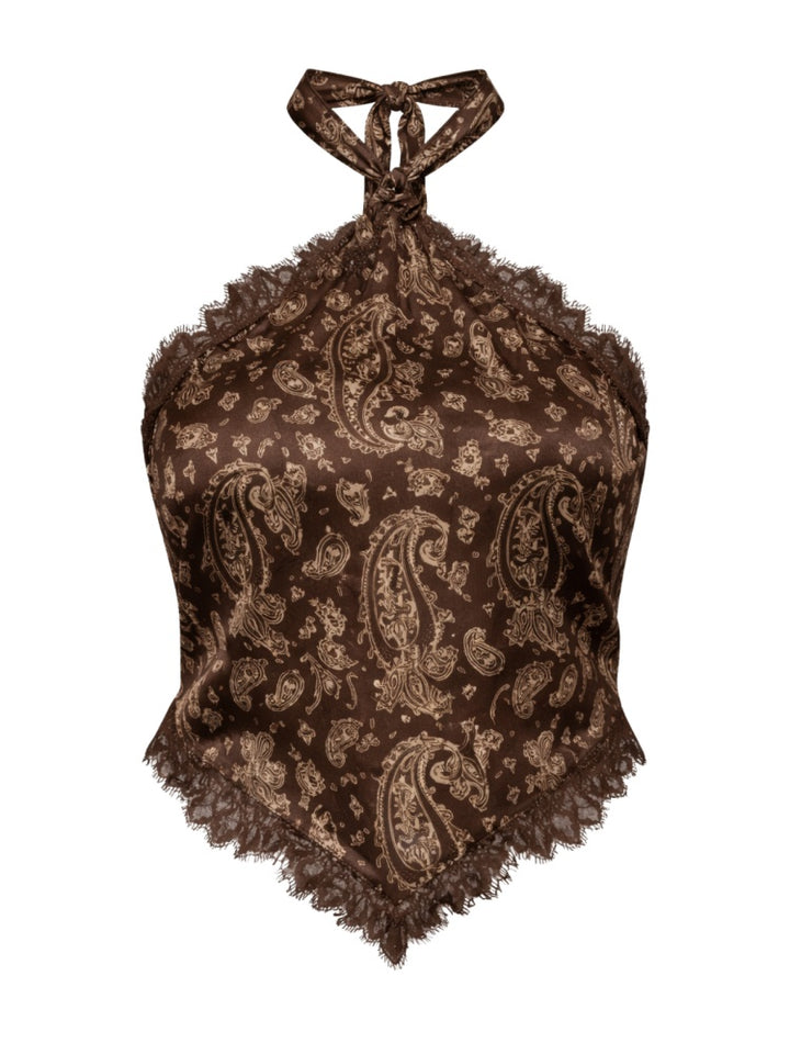 Paisley Satin Lace Sleep Set