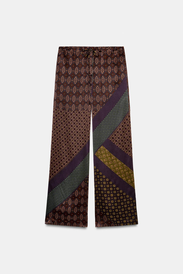 Set pantaloni patchwork boem