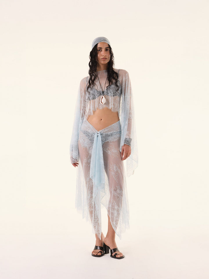 Ethereal doorschijnende tweedelige set