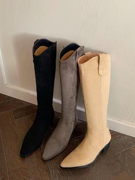 Slimming Western Mid-Calf Boots