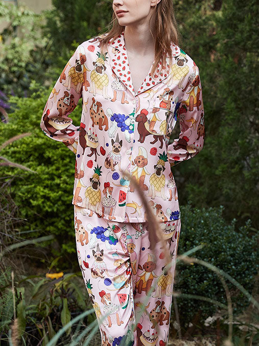 Rosa Dessert Dog Pyjamas Set