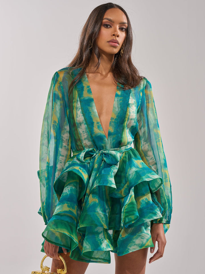 Mini abito tie-dye oceanico