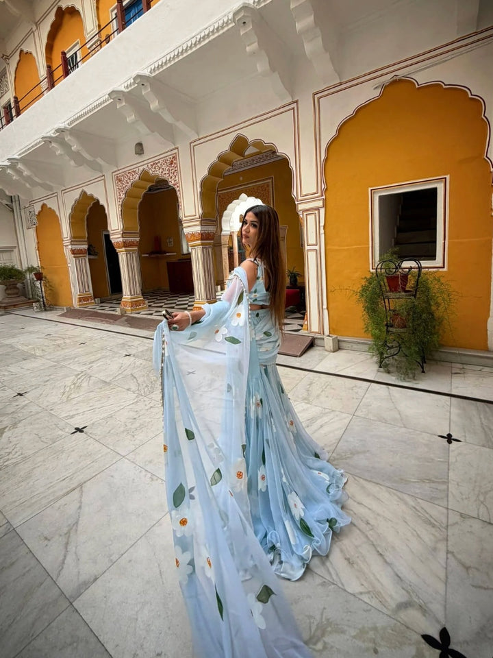 Conjunto de Saree Daisy Bloom