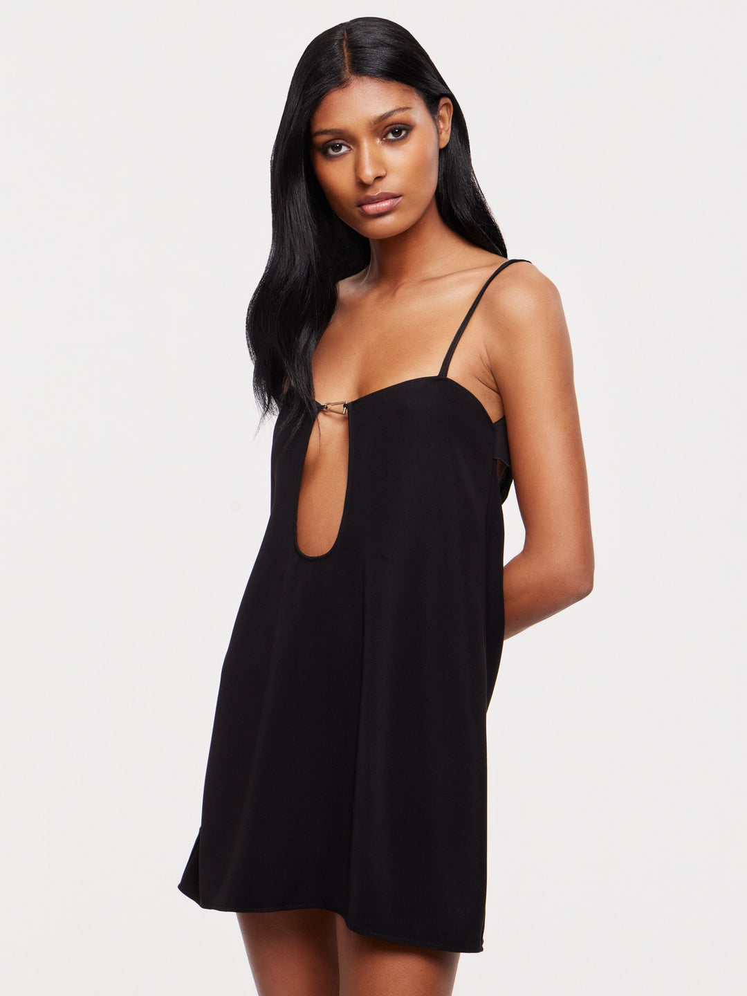 Black Keyhole Mini Dress