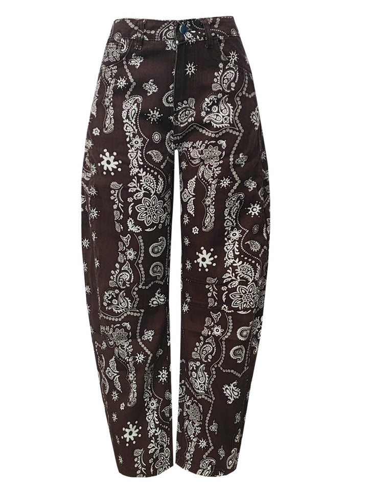 Spodnie 7/8 w wzór paisley