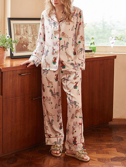 Circus Print Pajama Set