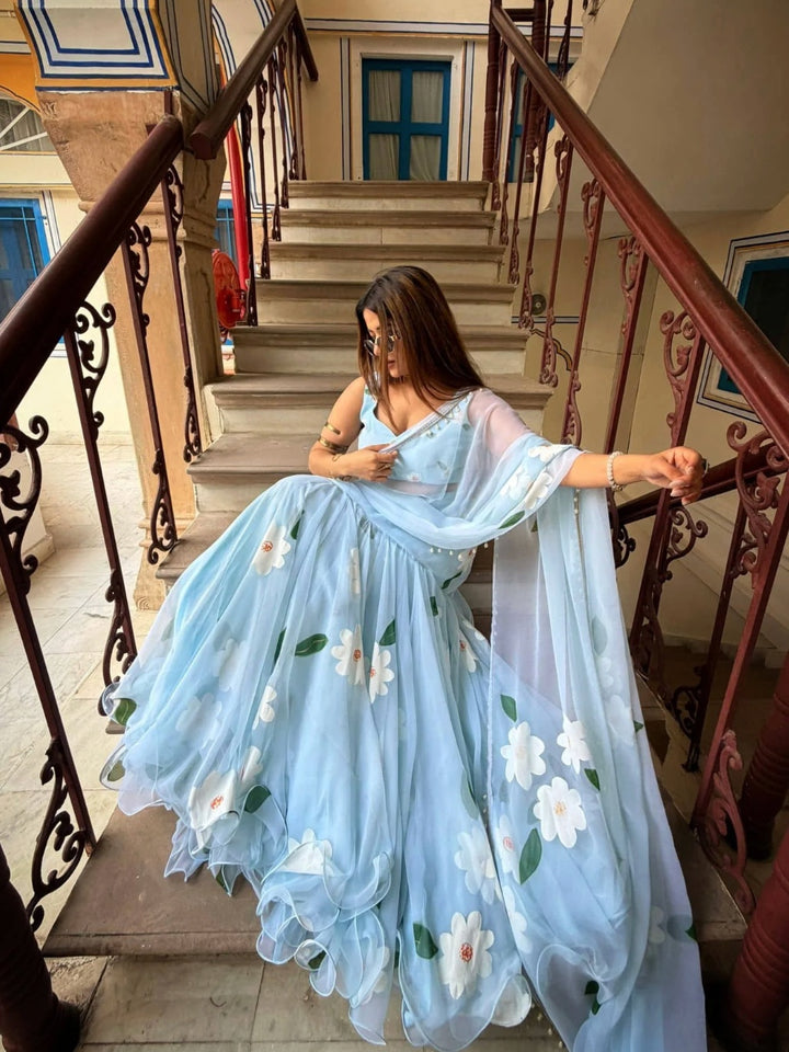 Conjunto de Saree Daisy Bloom