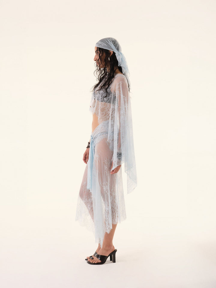 Ethereal doorschijnende tweedelige set