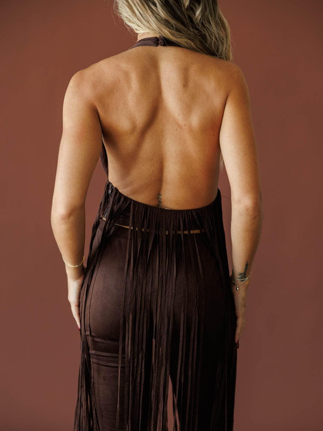 Haut dos nu à licou Western Fringe