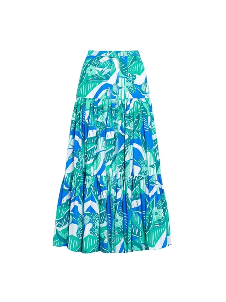 Set ng Swimsuit na Walang Strap na may Ruffle at Bulaklak