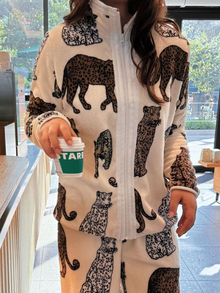 Melard Luipaardprint Pyjama Set