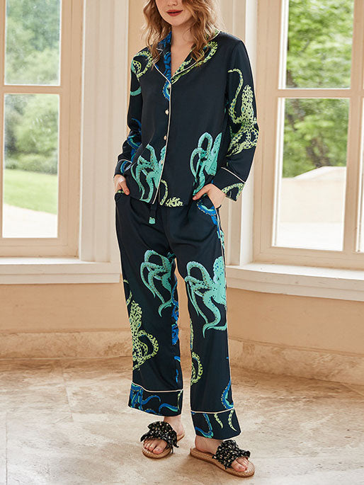 Pyjamaset met octopusprint