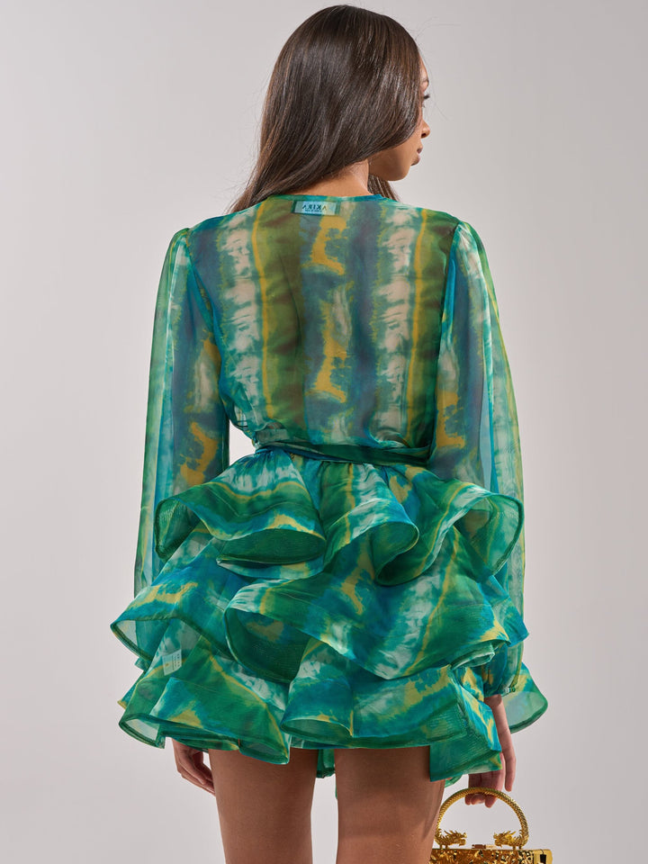 Mini abito tie-dye oceanico