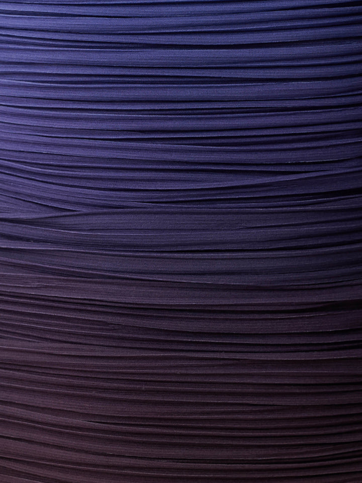Gradient Pleated Halter Maxi Dress