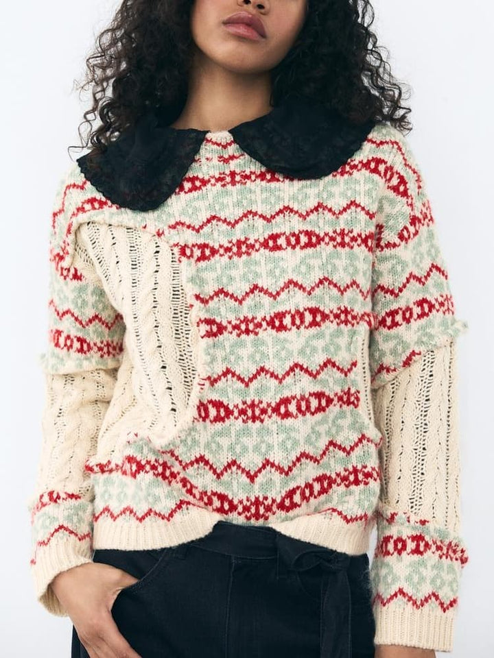 Jacquard-Strickpullover