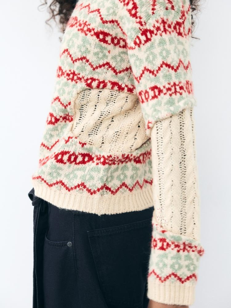 Jacquard-Strickpullover