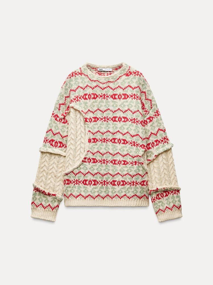 Jacquard-Strickpullover