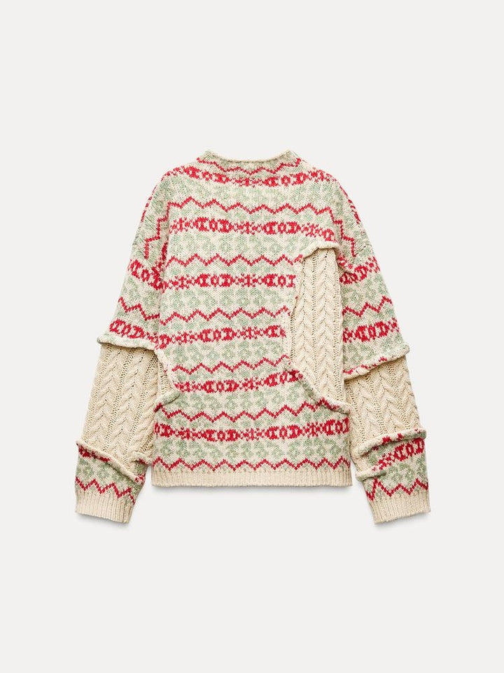 Pull en maille jacquard