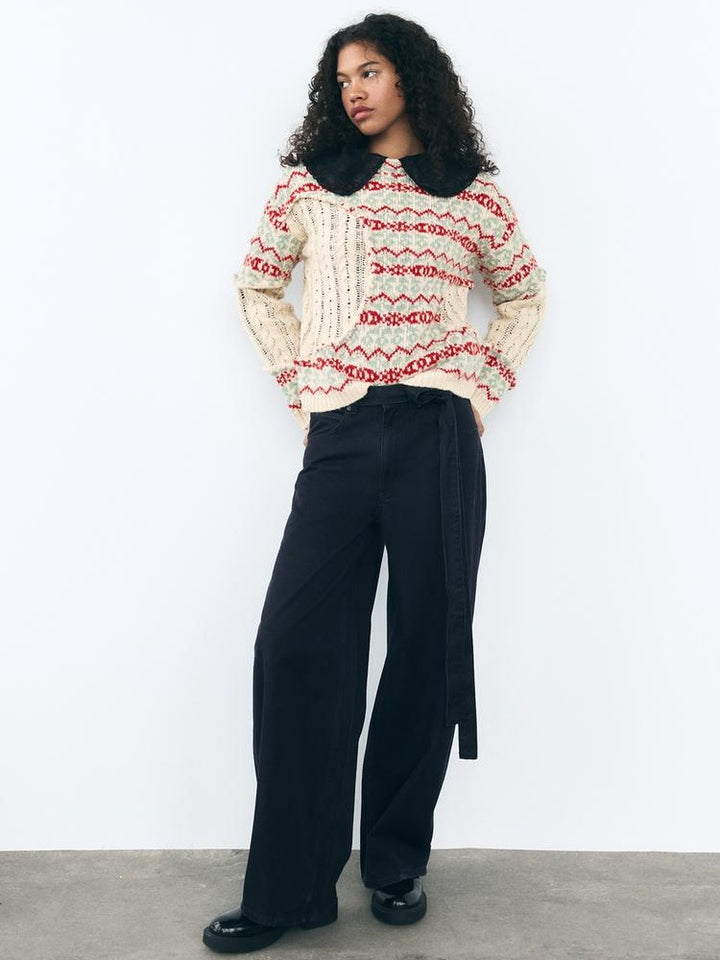 Jacquard-Strickpullover