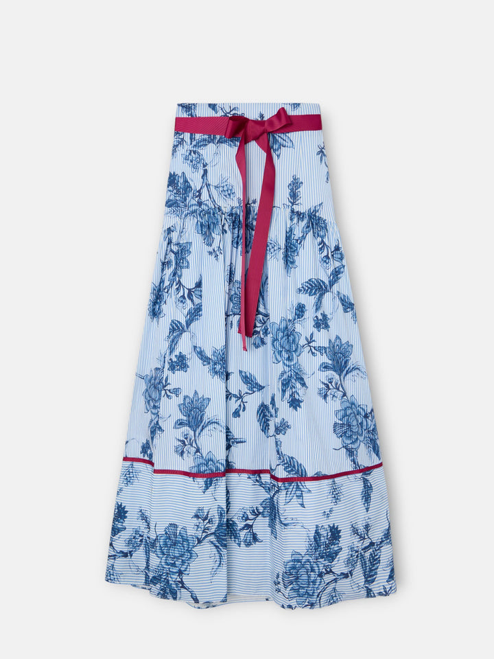 Toile Off-Shoulder Skirt Set