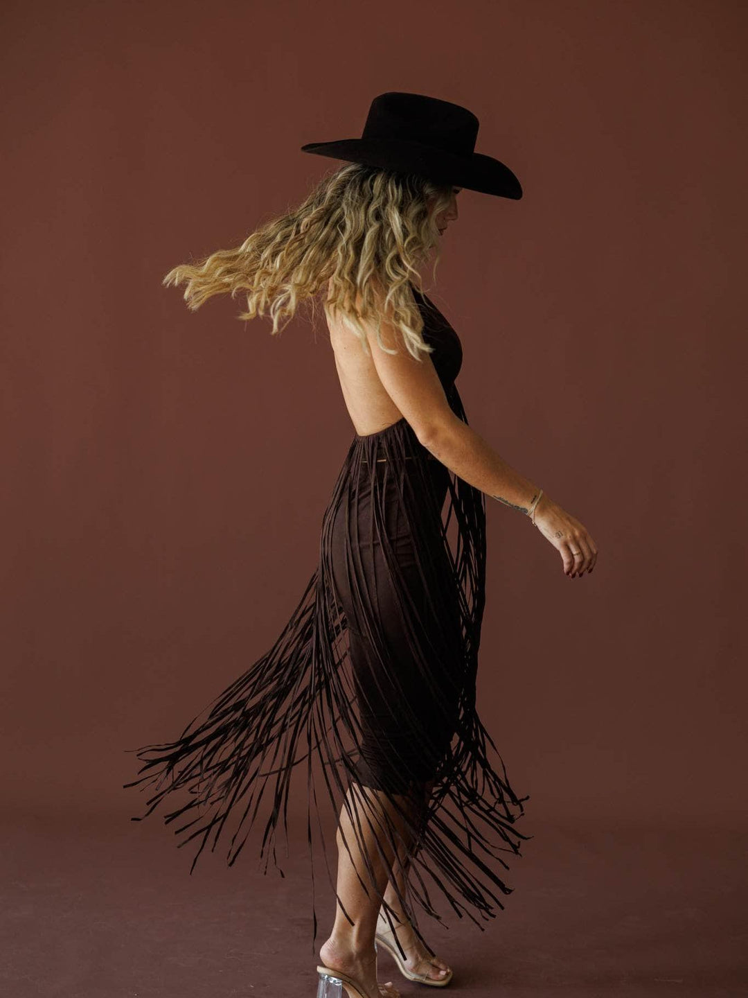 Haut dos nu à licou Western Fringe