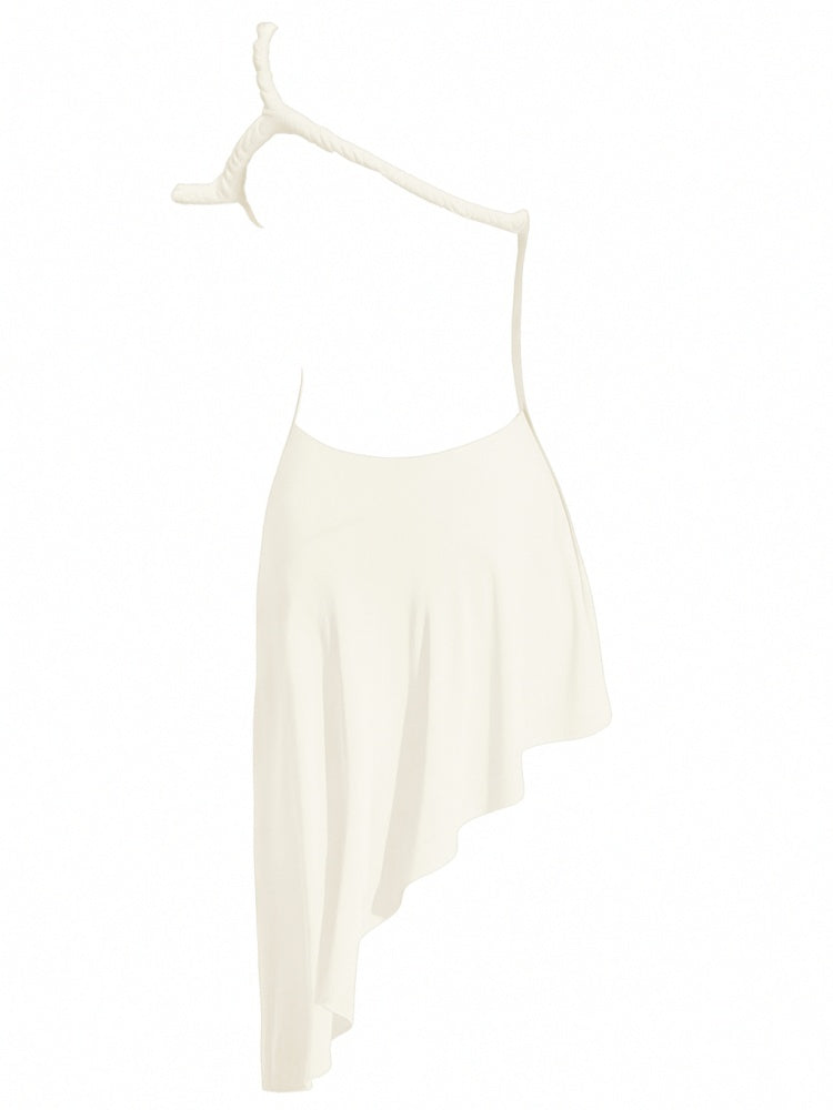 One-Shoulder Asymmetric Cutout Mid