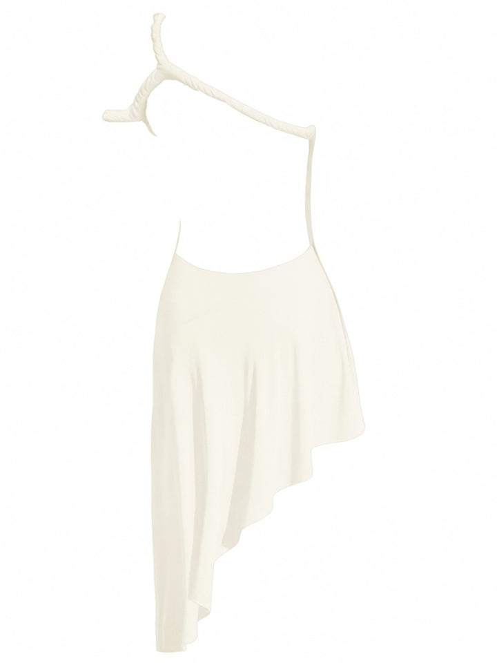 One-Shoulder Asymmetric Cutout Mid