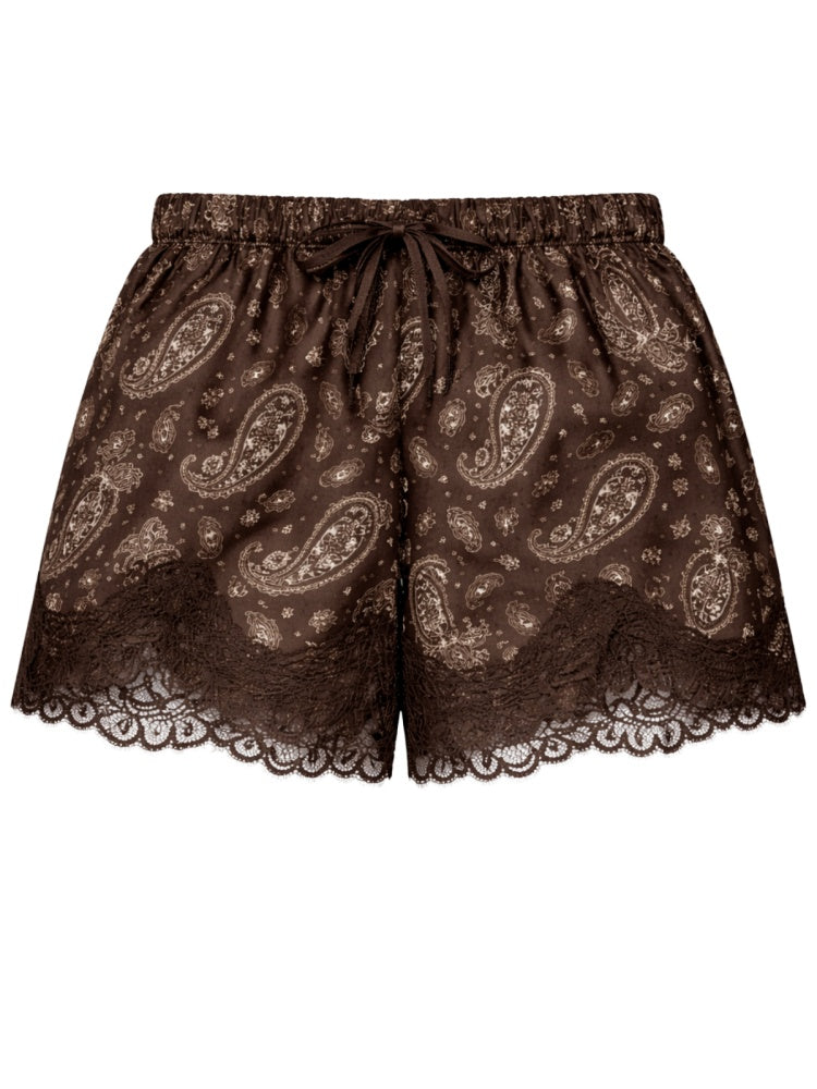 Paisley Satin Lace Sleep Set